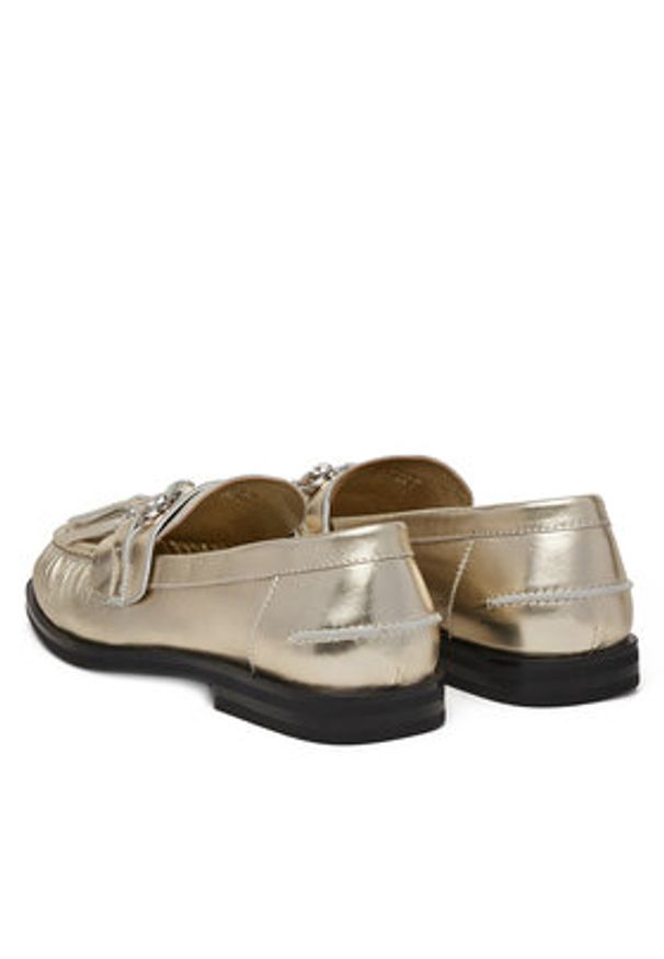 Eva Minge Loafersy PETUNIA-V1792-335-1 Złoty. Kolor: złoty. Materiał: skóra