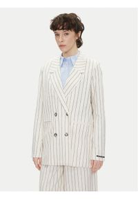 Pepe Jeans Marynarka Hannah PL402589 Écru Loose Fit. Materiał: bawełna