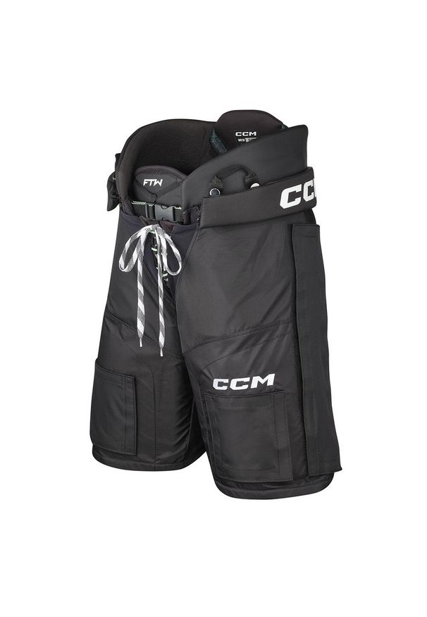 CCM - Spodnie do hokeja na lodzie damskie Jetspeed FTW – na rzep – czarne – rozmiar S. Kolor: czarny. Długość: długie