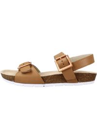 Clarks - Sandały CLARKS RIVER SAND K Jasnobrązowy. Kolor: brązowy, wielokolorowy, beżowy. Materiał: skóra. Sezon: lato