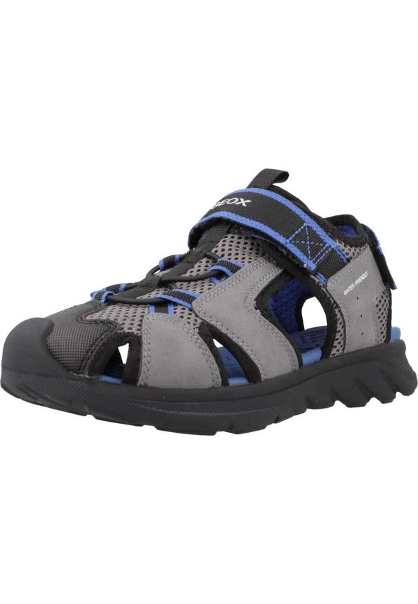 Geox - Sandały GEOX SANDAL AIRADYUM F Szary. Kolor: szary. Materiał: tkanina, syntetyk