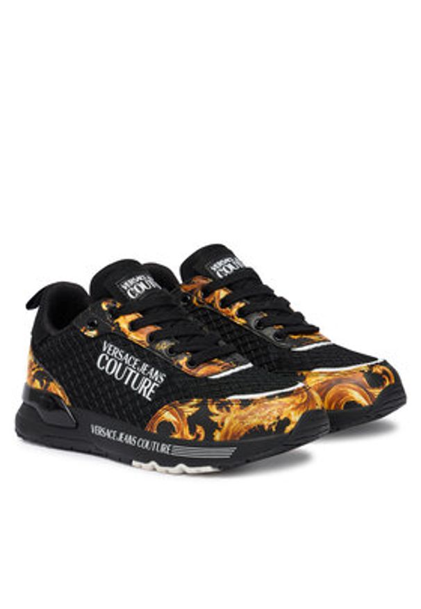 Versace Jeans Couture Sneakersy 80VA3SA3 ZSD98 Czarny. Kolor: czarny. Materiał: mesh
