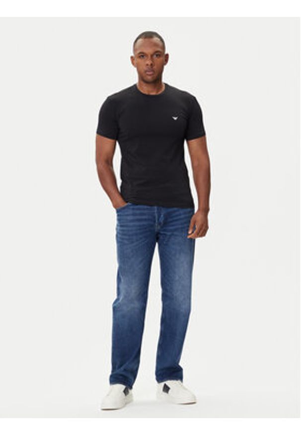 Emporio Armani Underwear T-Shirt EM000379 AF14133 UC001 Czarny Fitted Fit. Kolor: czarny. Materiał: bawełna