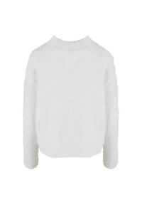 Urban Classics - Damski Sweter Ze Sztucznymi Piórami. Kolor: biały