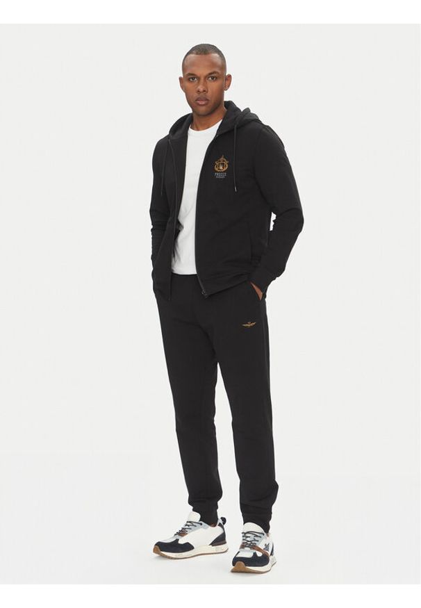 Aeronautica Militare Dres 251TF086F459 Czarny Regular Fit. Kolor: czarny. Materiał: bawełna