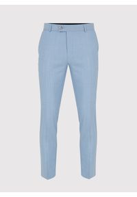 Pako Lorente - PAKO LORENTE – Błękitne męskie spodnie garniturowe. Kolor: niebieski. Materiał: wełna. Styl: elegancki #5