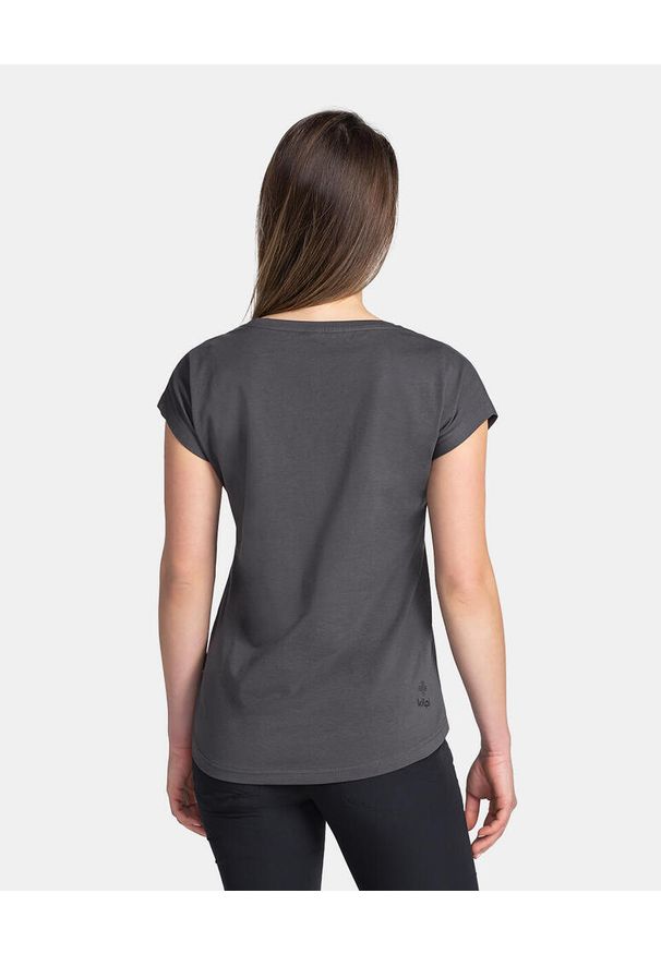 Damski bawełniany t-shirt Kilpi ROANE-W. Kolor: szary. Materiał: bawełna. Sport: turystyka piesza