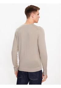 Calvin Klein Sweter K10K109474 Beżowy Regular Fit. Kolor: beżowy. Materiał: wełna #4