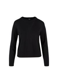 Sweter damski z okrągłym dekoltem Urban Classics. Kolor: czarny. Materiał: materiał, polar. Sezon: zima #1