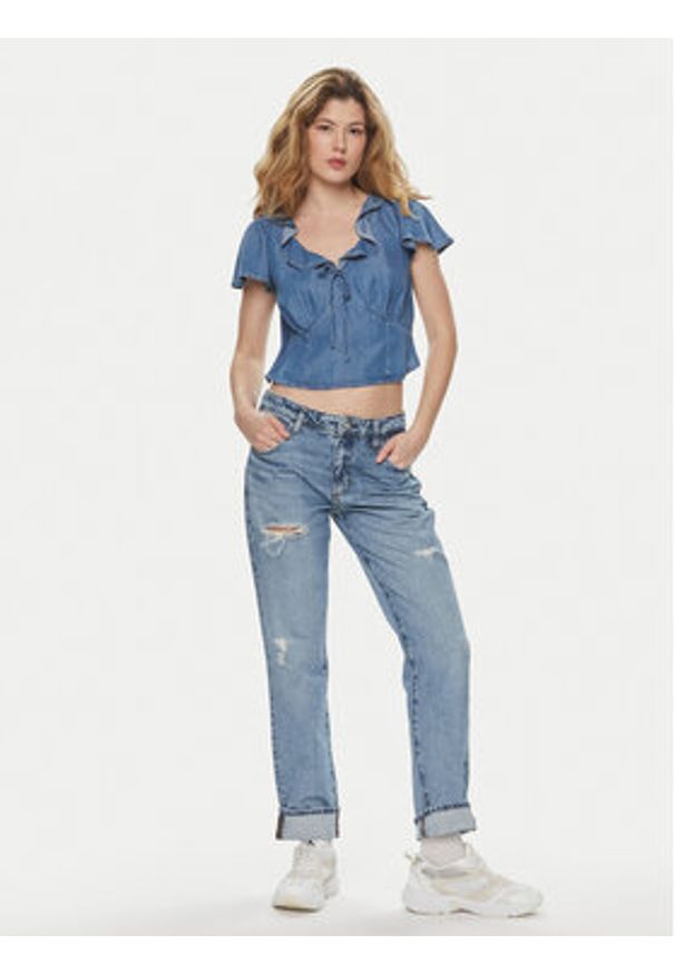 Levi's® Bluzka Mylene A7623-0003 Niebieski Slim Fit. Kolor: niebieski. Materiał: lyocell