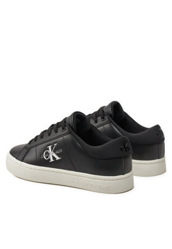 Calvin Klein Jeans Sneakersy Classic Cupsole Lowlaceup Lth Wn YW0YW01444 Czarny. Kolor: czarny. Materiał: skóra