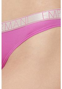 Emporio Armani Underwear stringi 163333.2R235 (2-pack) kolor fioletowy. Kolor: fioletowy. Materiał: materiał #3