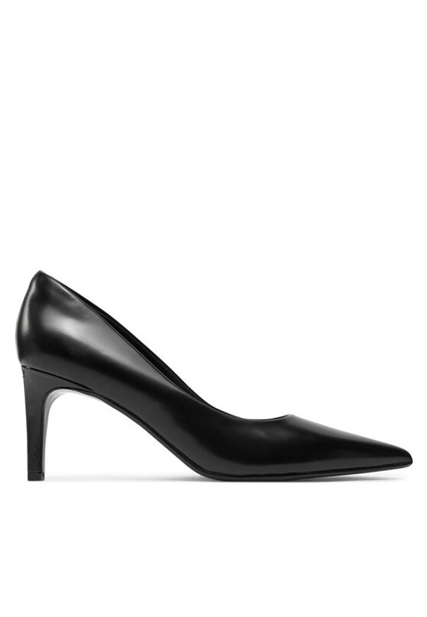 Calvin Klein Szpilki Heel Pump 70 - Brush L HW0HW02446 Czarny. Kolor: czarny. Materiał: skóra. Obcas: na szpilce