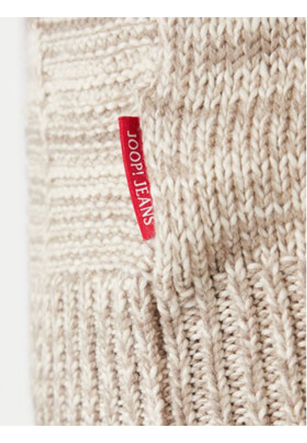 JOOP! Jeans Golf Milsom 30047472 Beżowy Modern Fit. Typ kołnierza: golf. Kolor: beżowy. Materiał: bawełna