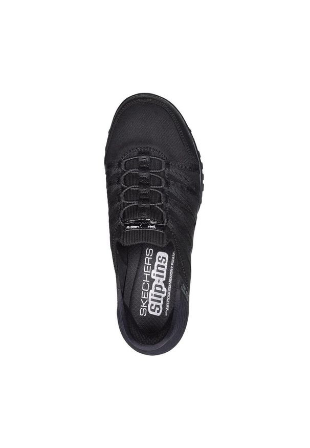 skechers - Damskie BREATHE-EASY ROLL-WITH-ME Slip-On Czarny. Zapięcie: bez zapięcia. Kolor: czarny. Materiał: guma, materiał, poliester. Szerokość cholewki: normalna