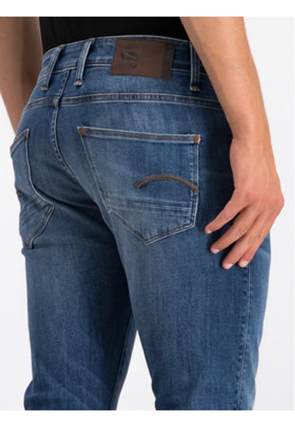 G-Star RAW - G-Star Raw Jeansy Revend 51010-8968-6028 Granatowy Skinny Fit. Kolor: niebieski