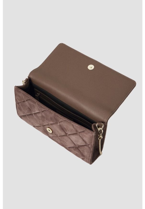 Valentino by Mario Valentino - VALENTINO Torebka damska w kolorze taupe Charlotte Pochette. Kolor: brązowy. Materiał: zamszowe, skórzane