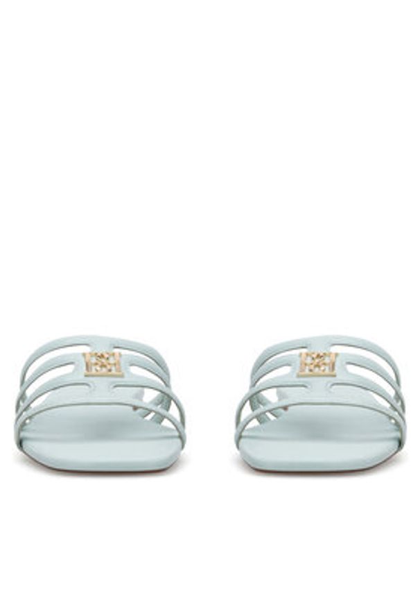 Badura Klapki JEAN-113775 Zielony. Kolor: zielony. Materiał: skóra