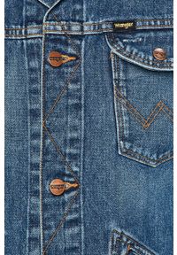 Wrangler - Kurtka jeansowa. Okazja: na co dzień. Kolor: niebieski. Materiał: jeans. Styl: casual #3