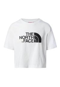 Koszulka sportowa damska The North Face Cropped Easy Tee. Kolor: biały. Materiał: bawełna. Długość rękawa: krótki rękaw. Długość: krótkie