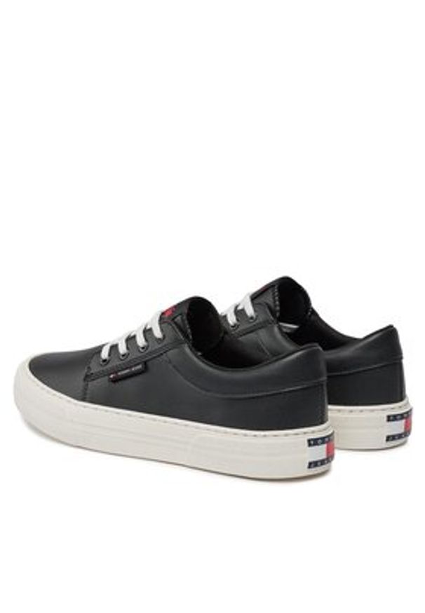 Tommy Jeans Sneakersy Tjm Vulc. Skate Derby Ess EM0EM01400 Czarny. Kolor: czarny. Materiał: skóra. Sport: skateboard