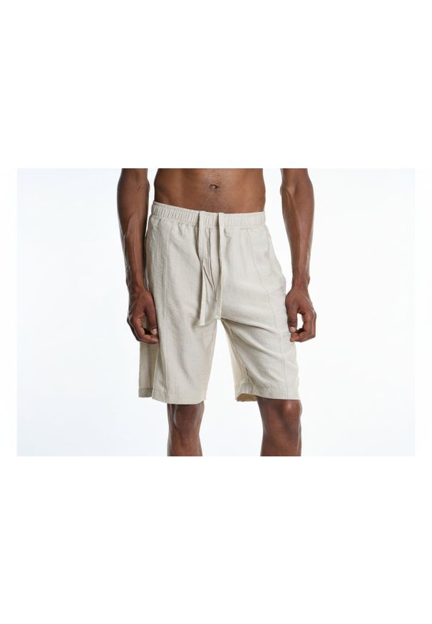 La Haine Inside Us Szorty | 3M M1248 | Mężczyzna | Beżowy. Okazja: na co dzień. Kolor: beżowy. Materiał: wiskoza, poliamid. Styl: casual, elegancki