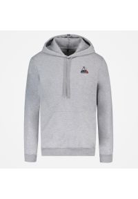 Le Coq Sportif - Bluza sportowa z kapturem męska ESS Hoody N°2 M. Typ kołnierza: kaptur. Kolor: szary