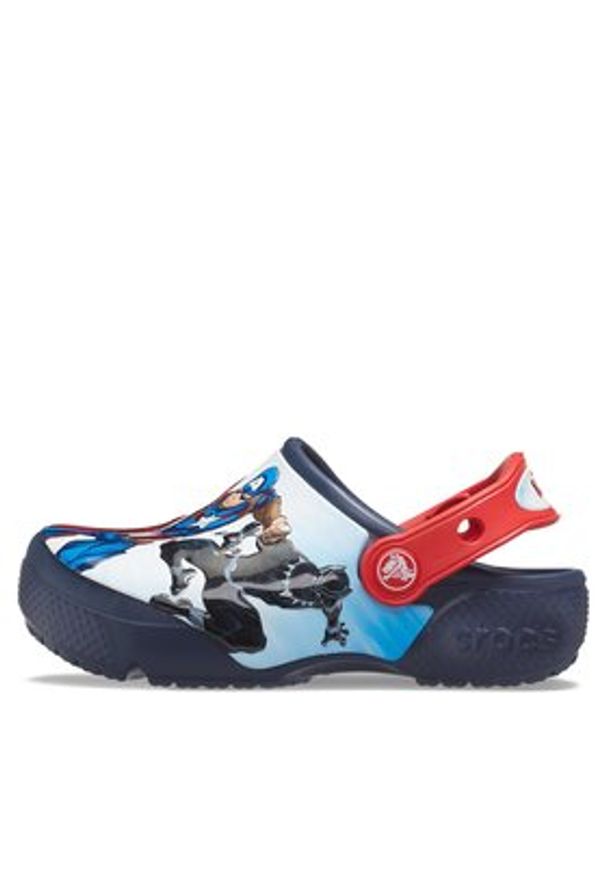 Crocs Klapki Fl Avengers Patch Clog T Clog 207068 Granatowy. Kolor: niebieski. Wzór: motyw z bajki