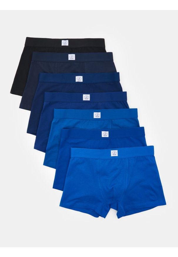 Sinsay - Bokserki 7 pack - granatowy. Kolor: niebieski