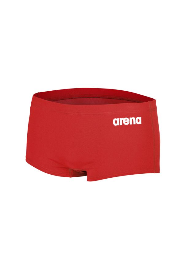 Kąpielówki z niskim stanem Arena Solid. Stan: obniżony. Kolor: wielokolorowy, biały, czerwony