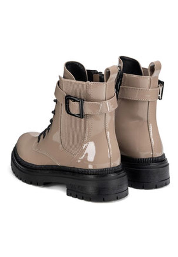 DeeZee Trzewiki WS13512-01 Beżowy. Kolor: beżowy. Materiał: skóra