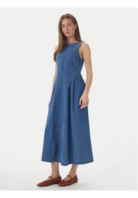 Vero Moda Sukienka jeansowa Kiara 10346411 Niebieski Regular Fit. Kolor: niebieski. Materiał: bawełna #5