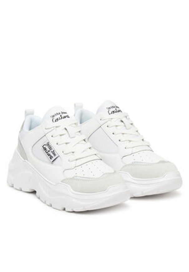 Versace Jeans Couture Sneakersy 78VA3SC2 Biały. Kolor: biały. Materiał: skóra