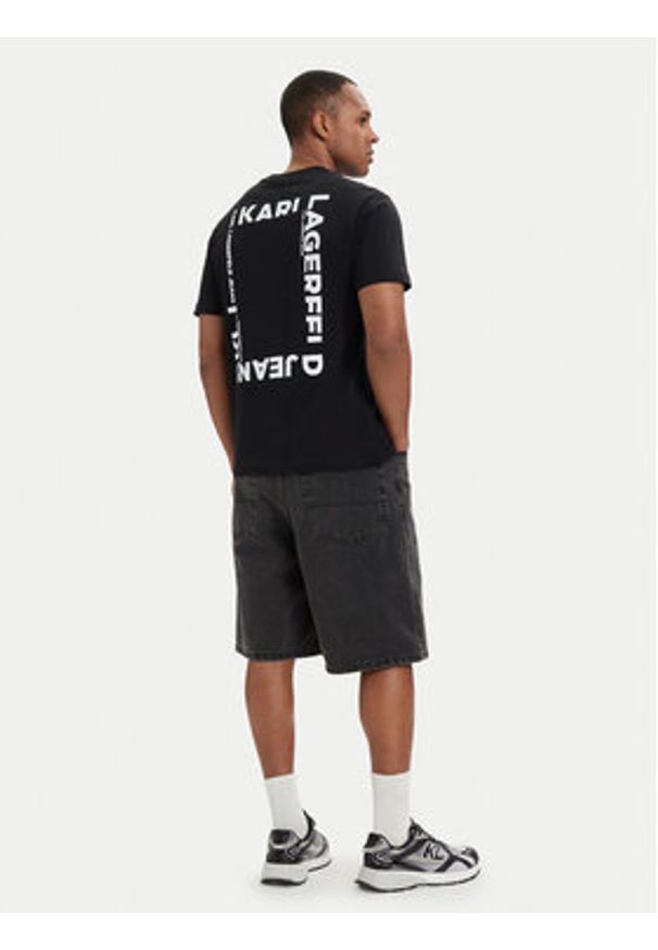 Karl Lagerfeld Jeans T-Shirt B2M17090 Czarny Relaxed Fit. Kolor: czarny. Materiał: bawełna