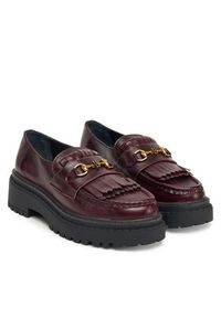 Nokwol Loafersy Perry Bordowy. Kolor: czerwony. Materiał: skóra