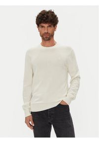 Calvin Klein Sweter LV040BM343 Écru Regular Fit. Materiał: bawełna