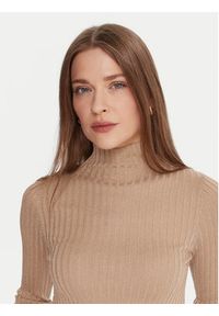 Liu Jo Sweter MF5389 MS46J Beżowy Slim Fit. Kolor: beżowy. Materiał: wiskoza