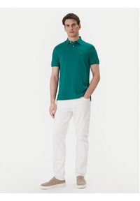 TOMMY HILFIGER - Tommy Hilfiger Polo 1985 MW0MW17770 Zielony Regular Fit. Typ kołnierza: polo. Kolor: zielony. Materiał: bawełna #3