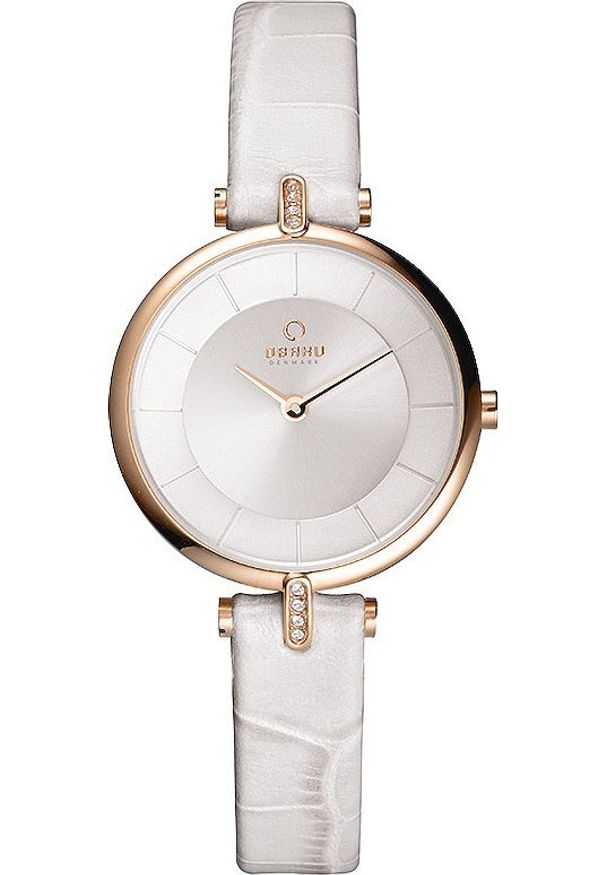 Zegarek OBAKU Zegarek damski Obaku Denmark V168LEVIRW biały. Kolor: biały