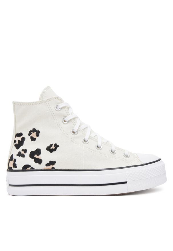 Trampki Converse. Kolor: kremowy. Obcas: na platformie