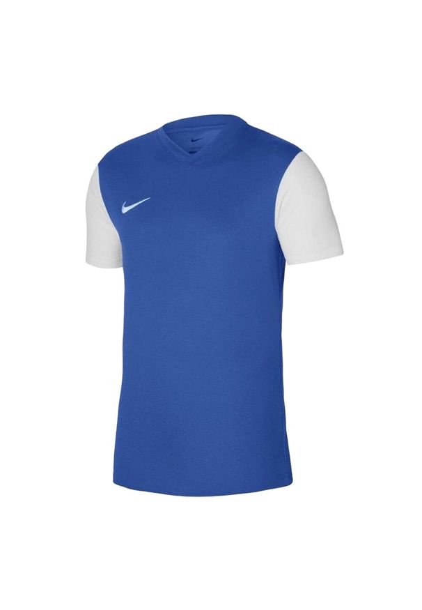 Nike - Koszulka Dziecięca Tiempo Premier II DriFIT. Kolor: niebieski, wielokolorowy, biały. Sport: turystyka piesza