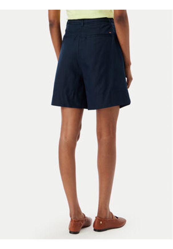 TOMMY HILFIGER - Tommy Hilfiger Szorty materiałowe WW0WW49040 Granatowy Wide Leg. Kolor: niebieski. Materiał: syntetyk