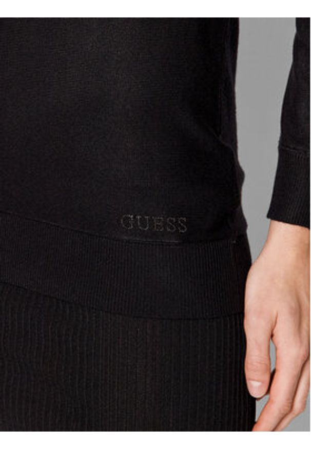 Guess Sweter Adele W2YR34 Z2V62 Czarny Regular Fit. Kolor: czarny. Materiał: wiskoza
