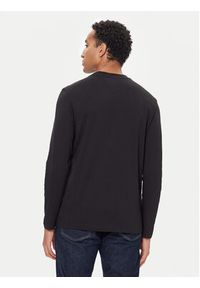 TOMMY HILFIGER - Tommy Hilfiger Longsleeve Linear Flag MW0MW41497 Czarny Regular Fit. Kolor: czarny. Materiał: bawełna. Długość rękawa: długi rękaw #4