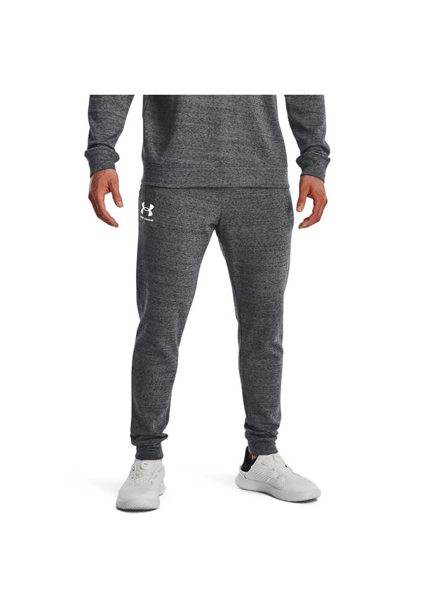 Spodnie dresowe męskie Under Armour Rival Terry Jogger. Kolor: szary. Materiał: dresówka