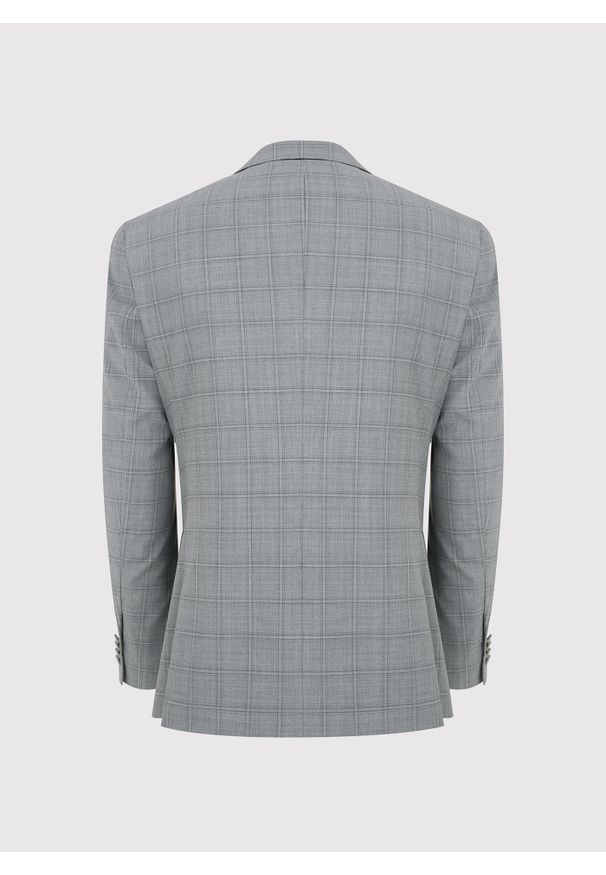 Pako Lorente - PAKO LORENTE – Szara marynarka garniturowa w kratę. Kolor: szary. Materiał: wełna, lycra, poliester