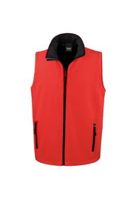 RESULT - Ocieplana Męska Softshell Printable. Kolor: czerwony, wielokolorowy, czarny. Materiał: softshell