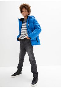 bonprix - Zimowa kurtka pikowana z kapturem, na ciepłej podszewce. Typ kołnierza: kaptur. Kolor: niebieski. Sezon: zima #3