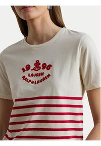 Lauren Ralph Lauren - LAUREN RALPH LAUREN T-Shirt 200B21056002 Écru Relaxed Fit. Kolor: kremowy. Materiał: bawełna #5
