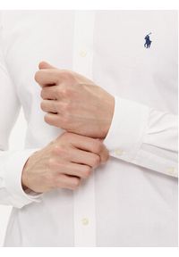 Polo Ralph Lauren Koszula 710899386001 Biały Slim Fit. Typ kołnierza: polo. Kolor: biały. Materiał: bawełna #4